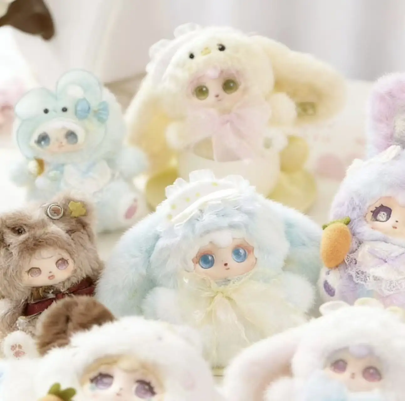 

Genuine New Product Nororo Studio x Lucky Deer Nai POKA Fluffy Collection Blind Box Bag Charm Plush Toy Surprise Box Girl Gift