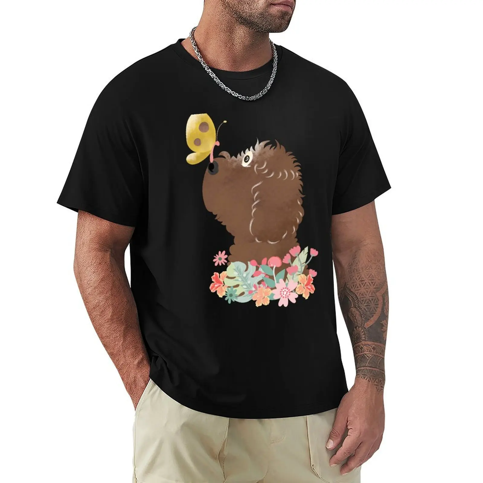 Hello Spring! Chocolate Goldendoodle Labradoodle Cockapoo Cavapoo Aussiedoodle T-Shirt Utility Casual Work T-Shirt