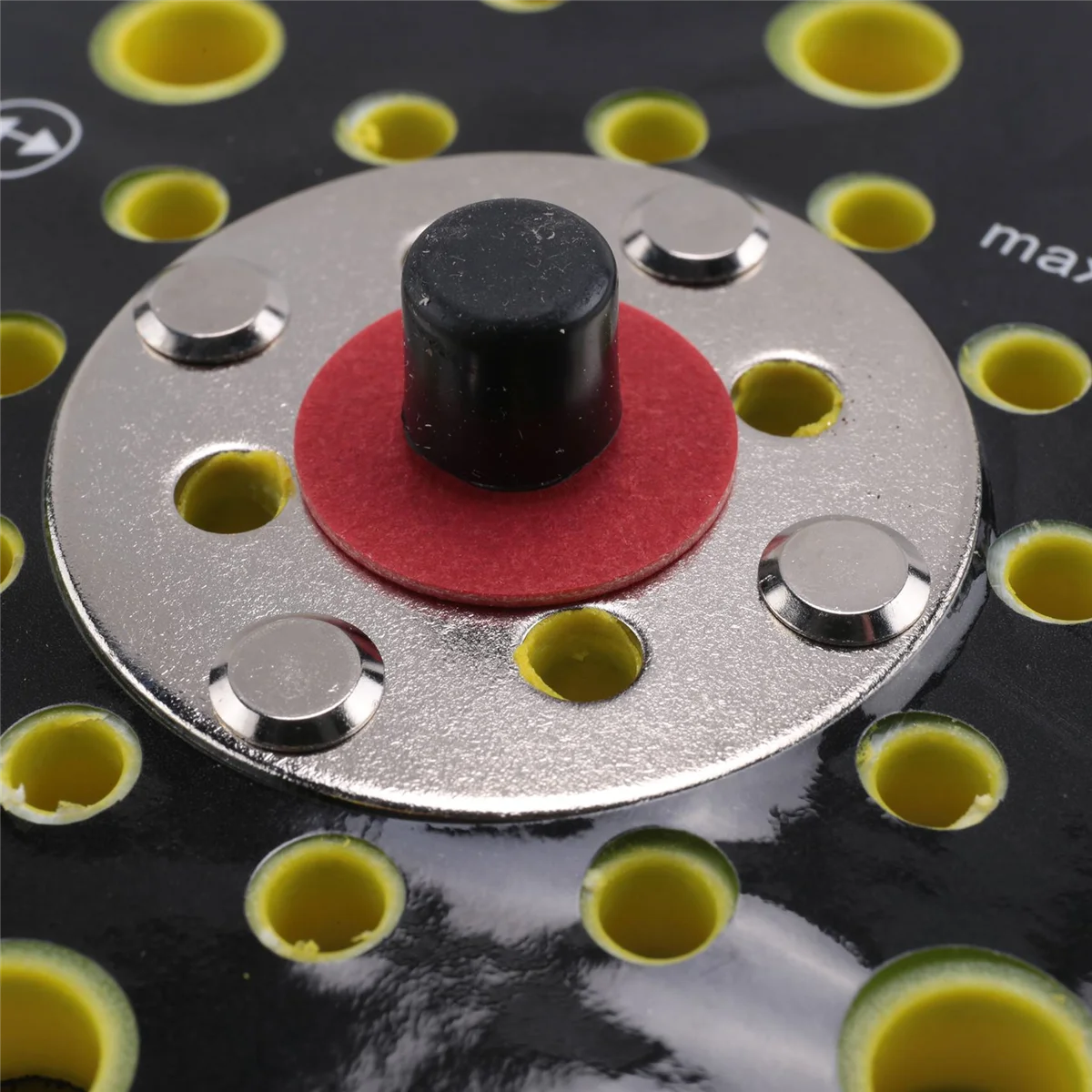 A76K 150mm 5/16 Filettatura 52 Fori Levigatrice orbitale casuale a media densità Cuscinetto di supporto con gancio e anello compatibile con Mirka CEROS DEROS