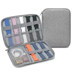 Watchband Box For Apple watch series ultra 8 7 Strap Organizer Holder Bag Storage Case samsung galaxy watch 44mm 45 46 active 2