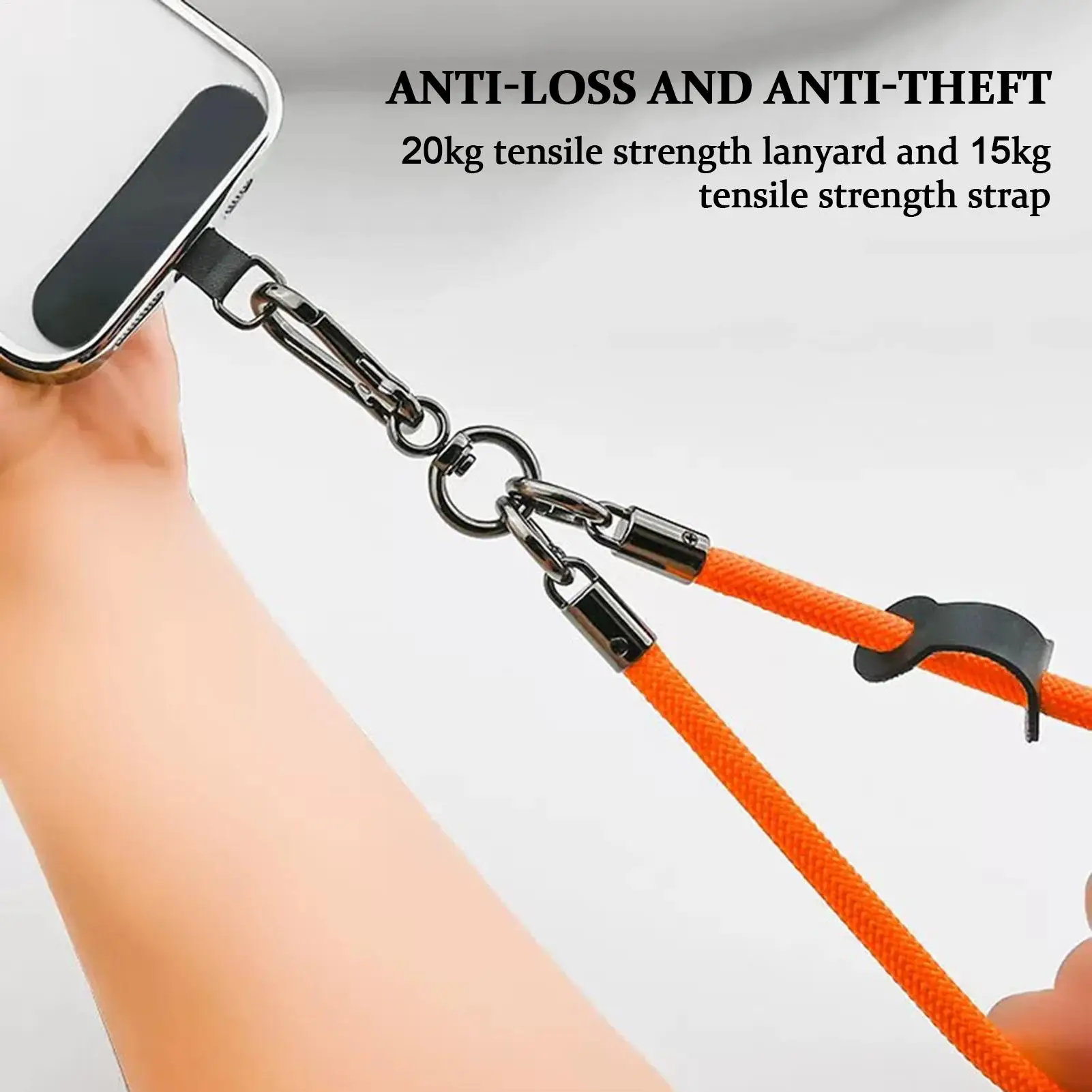 폰 랜야드 미끄럼 방지 스마트폰 손목 스트랩 테더 탭 포함 휴대폰 손목 스트랩 여성 남성 성인 청소년 가족 친구용
