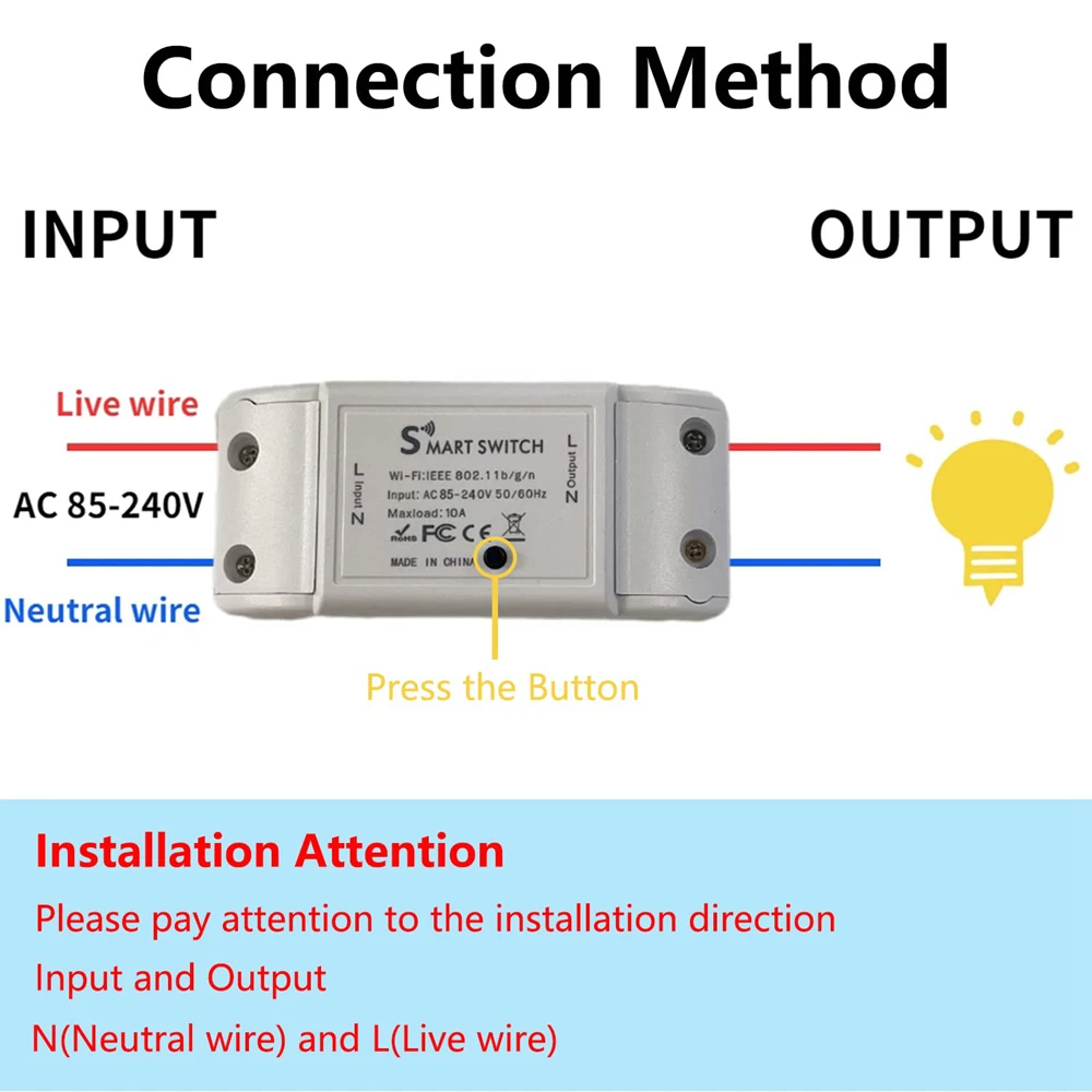EWeLink-Básico R2 Controlador Interruptor Inteligente, Interruptor DIY, Início Timing, Controle de Voz, Alice, Alexa, Google, Tuya, WiFi