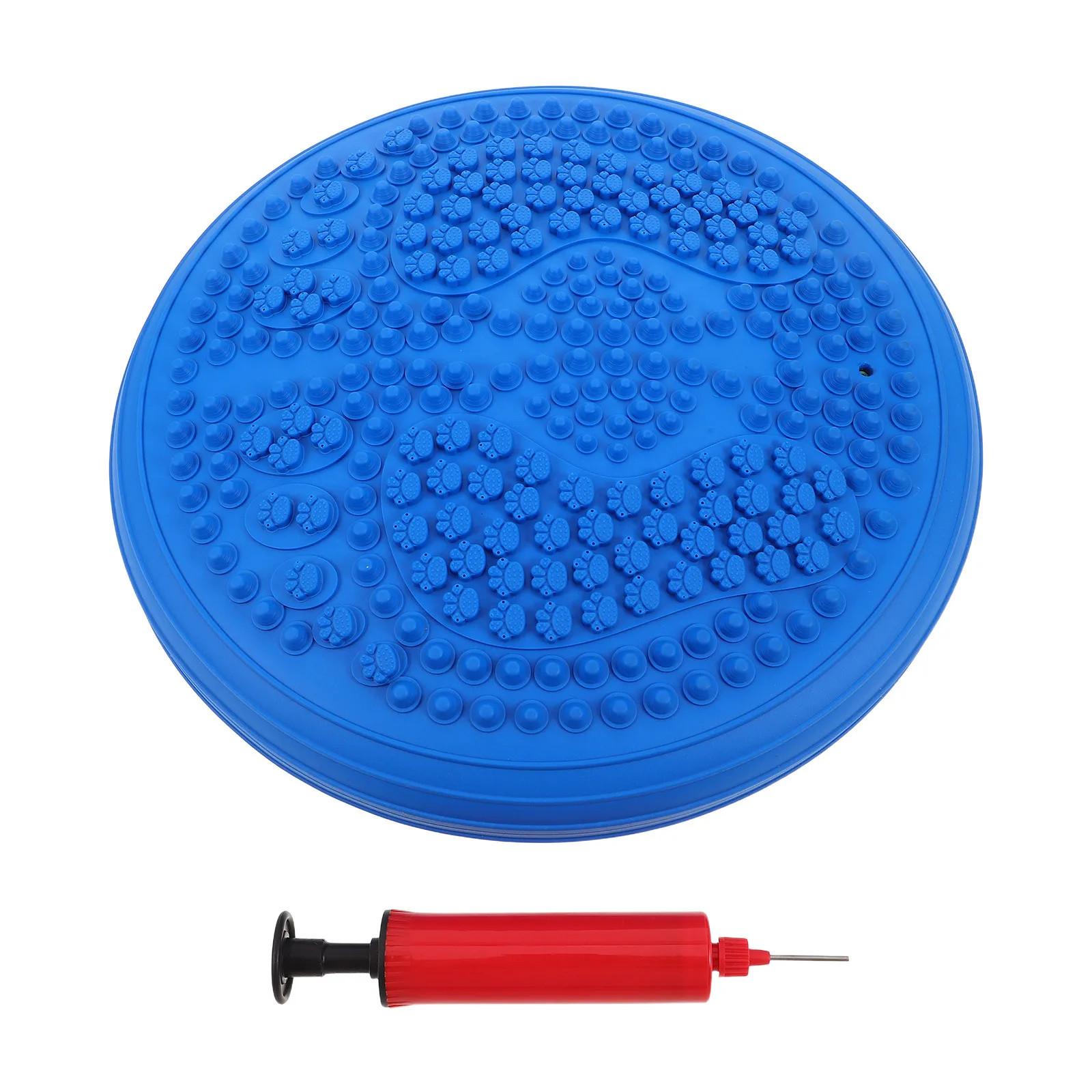 Disco de equilibrio de Yoga, cojín oscilante inflable, superficie de masaje gruesa, estera redonda de Fitness para el hogar, viajes, oficina, azul