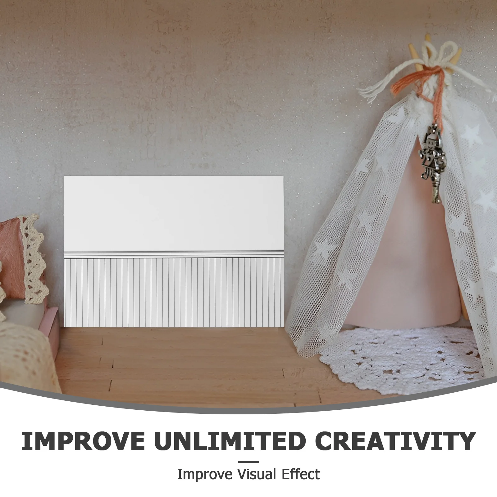 9-teiliges Kunstziegel-Wandpaneel im Maßstab 1:12, selbstklebende, strukturierte Oberfläche, einfach anzubringen, abnehmbare Verkleidung für Mini-Raum-Innenarchitektur