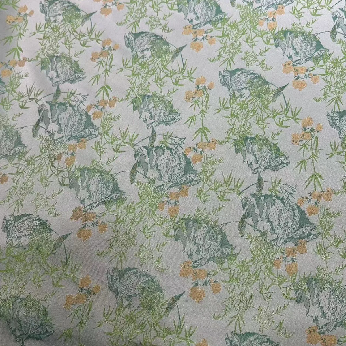 Song Dynasty Brocade 100 Silk 38 Momme140 Door Width New Chinese Coat Vest Fabric Cloth Bed Cover