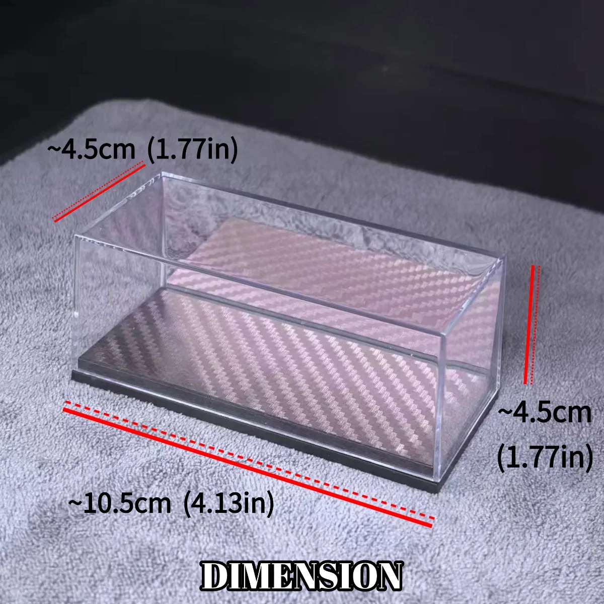 Caja de presentación acrílica de 4,1 "x 1,8", estuche para escala 1:64 1:87, modelo de coche, figura coleccionable, Diorama de construcción de escena DIY en miniatura