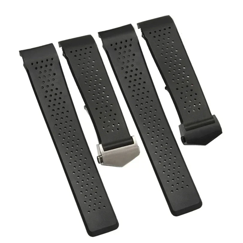 Natural Rubber Watchband For TAG HEUER GRAND CARRERA wristband Waterproof Sport Strap 22mm 24mm Soft Silicone Watch Bracelet - view 5