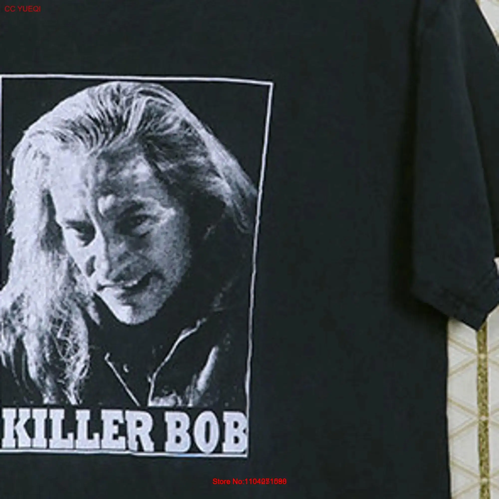 Camiseta Twin Peaks Killer Bob camiseta vintage rara descolorida negra David Lynch Eraserhead Blue Velvet culto horror