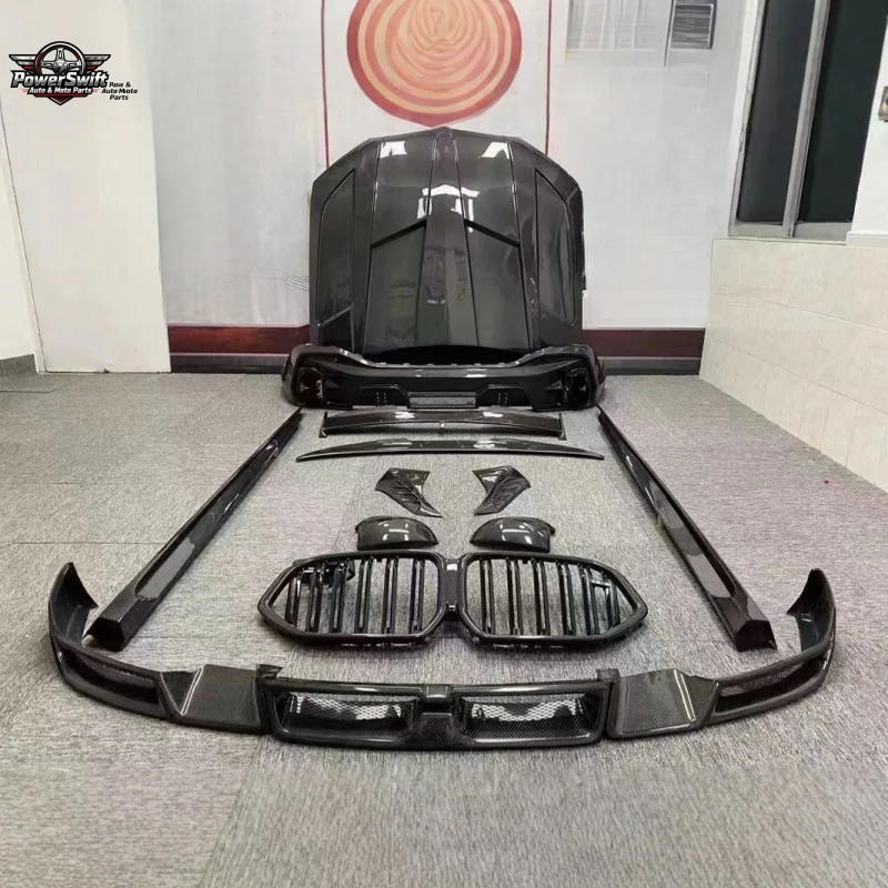 

Suitable for BMW X6 G06 Modified LD Model Carbon Fiber Hood Front Rear Lip Side Skirts