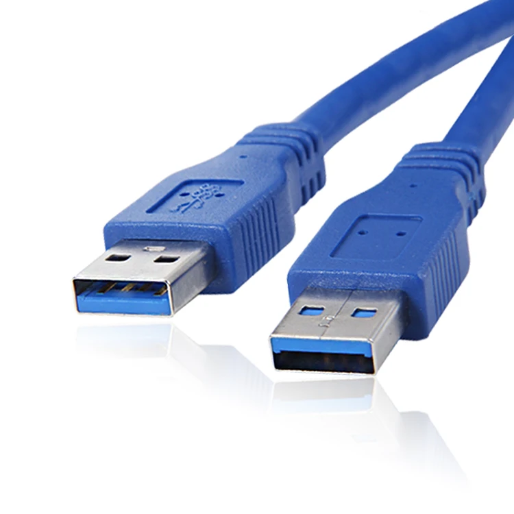 2PCS For double head usb3.0 data cable A-A public to public laptop radiator mobile hard disk set-top box brush machine