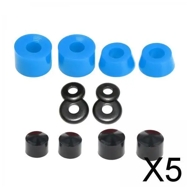 

5X Skateboard Bushing Replacement Cups Washers Longboard Rebuild Blue