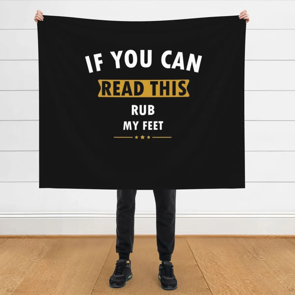 

If You Can Read This Rub My Feet Funny Humor Gifts Throw Blanket Flannels for winter Decorative Beds Blankets