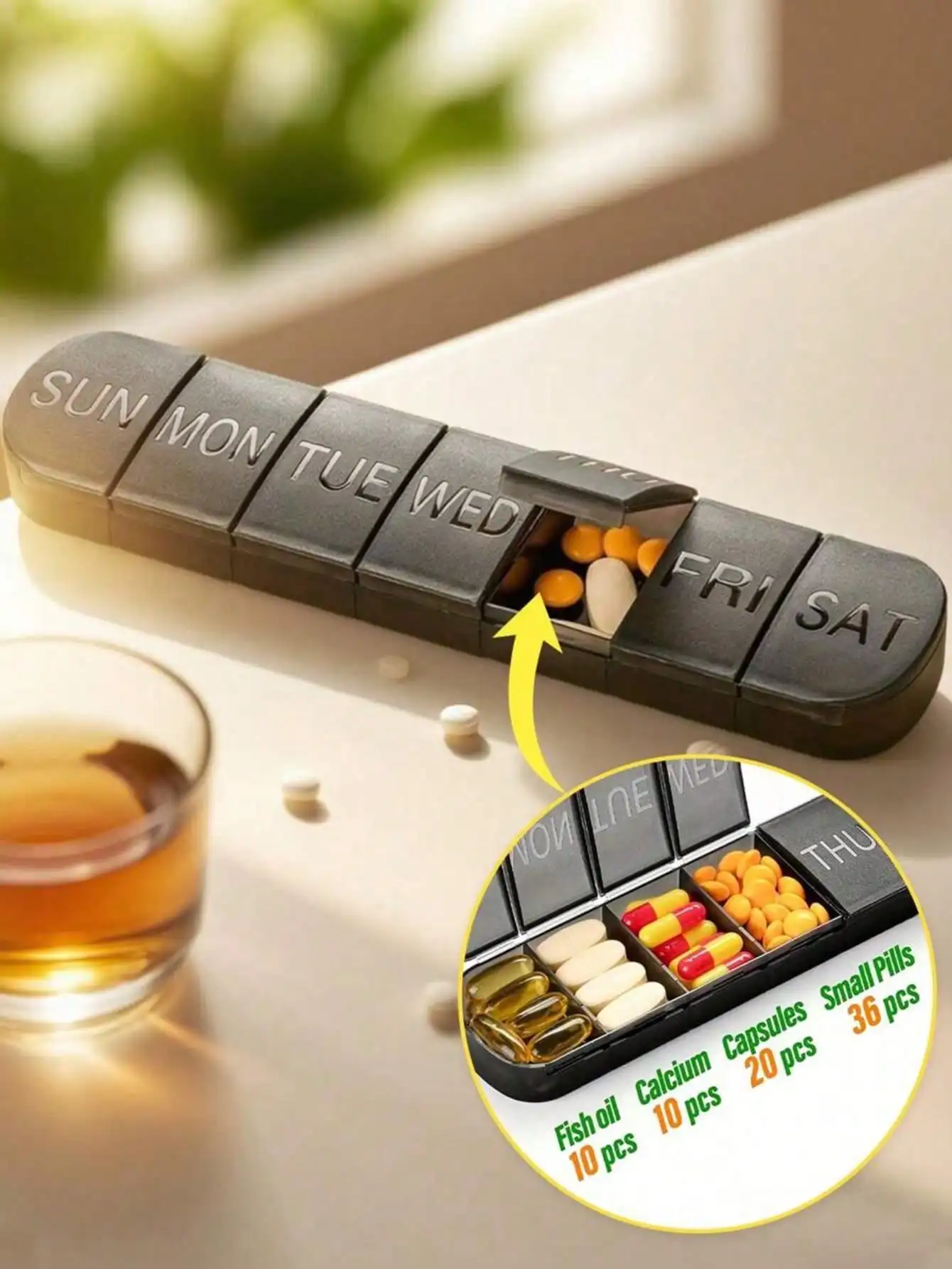 1pc Portable travel medicine box moisture-proof pill organizer reusable medicine box
