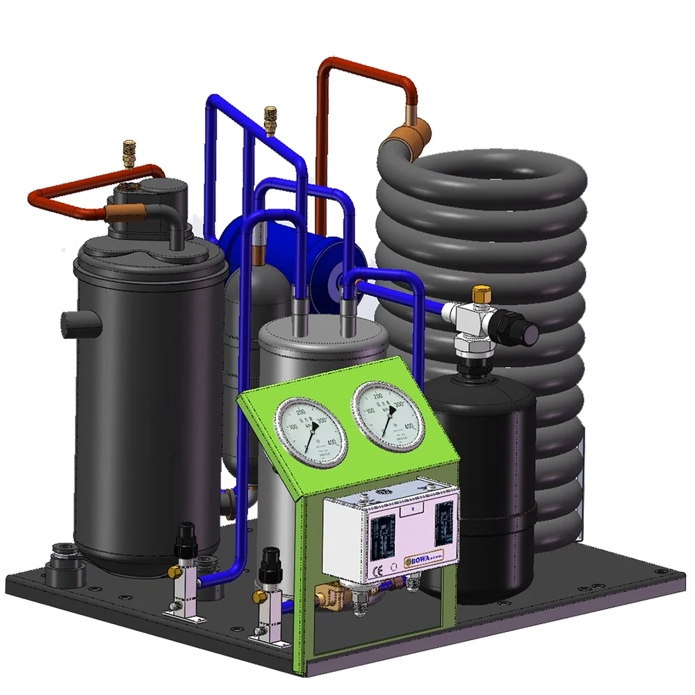 1HP coaxial heat exchanger is an ideal choice for both water-source heat pump (WSHP) and acting as 1/3HP water-cooled condensers