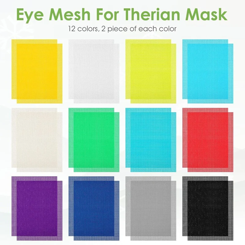 Eye Mesh 7.9X5.9 Inches DIY Therian Mask Material Kit Plastic Eye Mesh Sheets For DIY Handicraft Make Kit