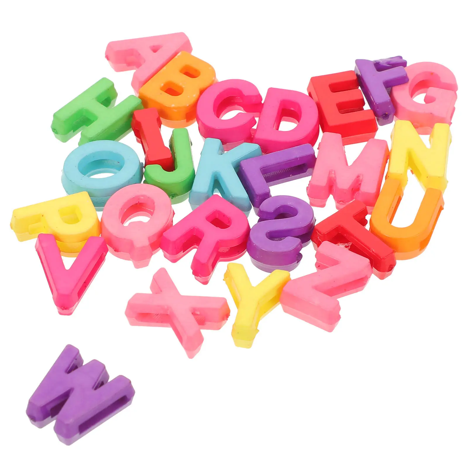 

700Pcs Multi-Color Alphabet Beads A-Z Flat Letter Charms with Precise Straight Holes for DIY Jewelry Making Craft Supplies