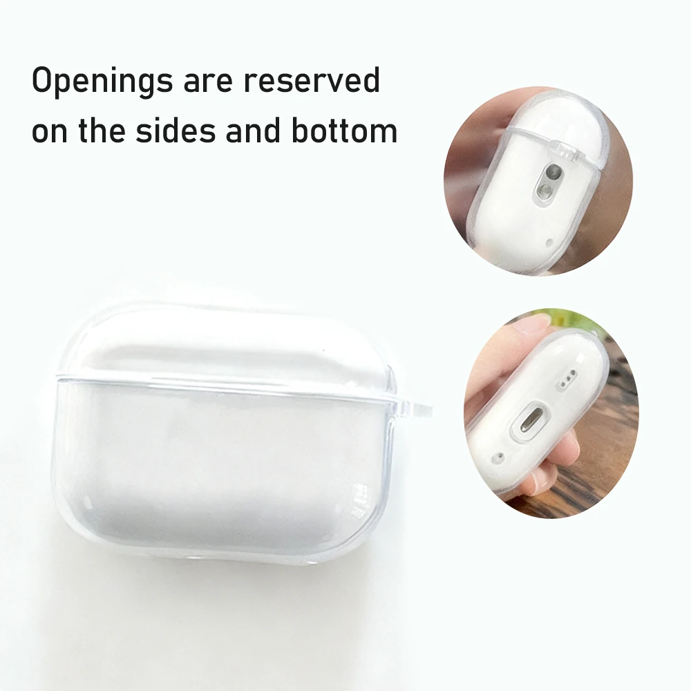 Klare, weiche TPU-Kopfhörerhülle für Airpods Pro 3 Pro 2 Pro, stoßfest für Airpods 4 3 2 1, Bluetooth Wireless Kopfhörerhülle, einfarbig – Detail 14