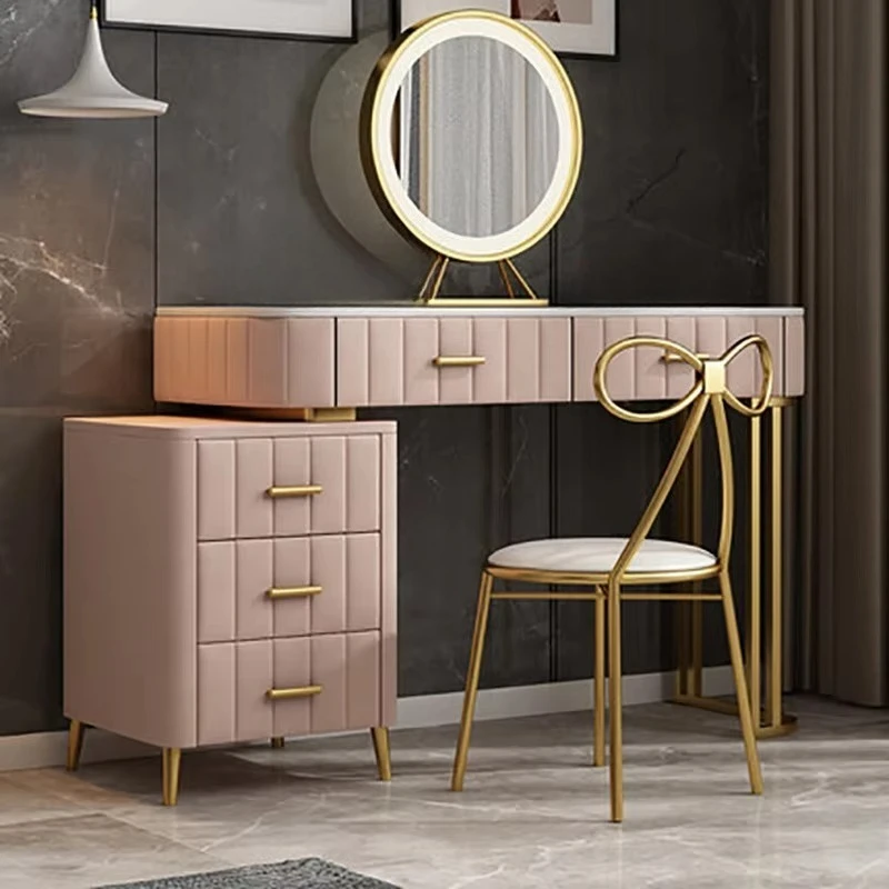 Deluxe diode mirror dressing table with chair and drawers for bedroom, home or apartment furniture
