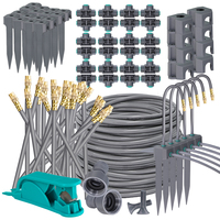 20cm Flexible Brass Nozzle Automatic Misting Watering System Quick Connect Spray Cooling Kit for Garden Balcony Plant Nebulizer