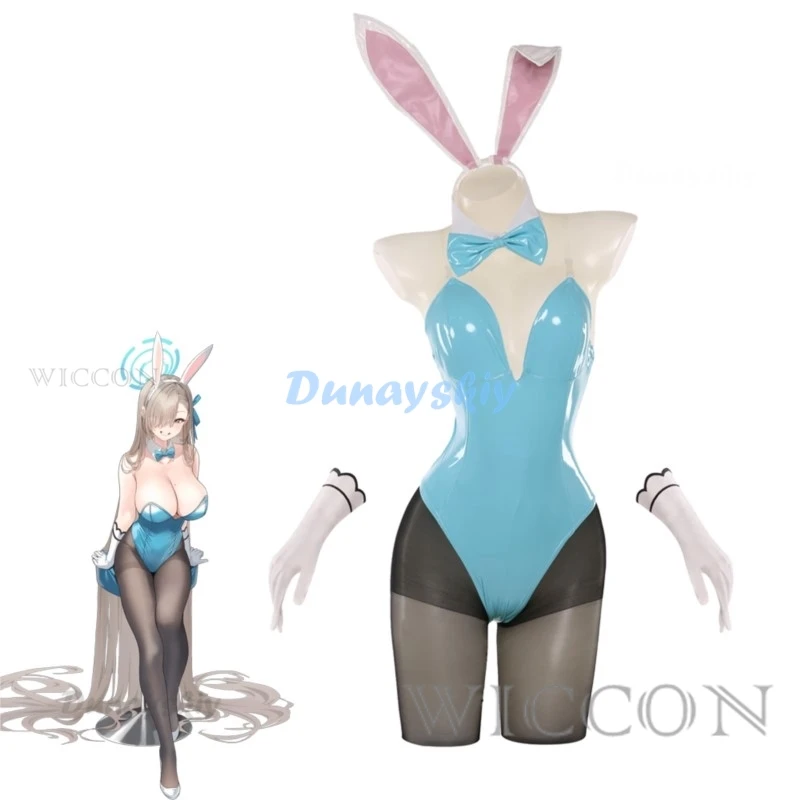 Anime blauw archief cosplay sexy lederen bodysuit pak Toki Bunny meisje sling jumpsuit Halloween kleding