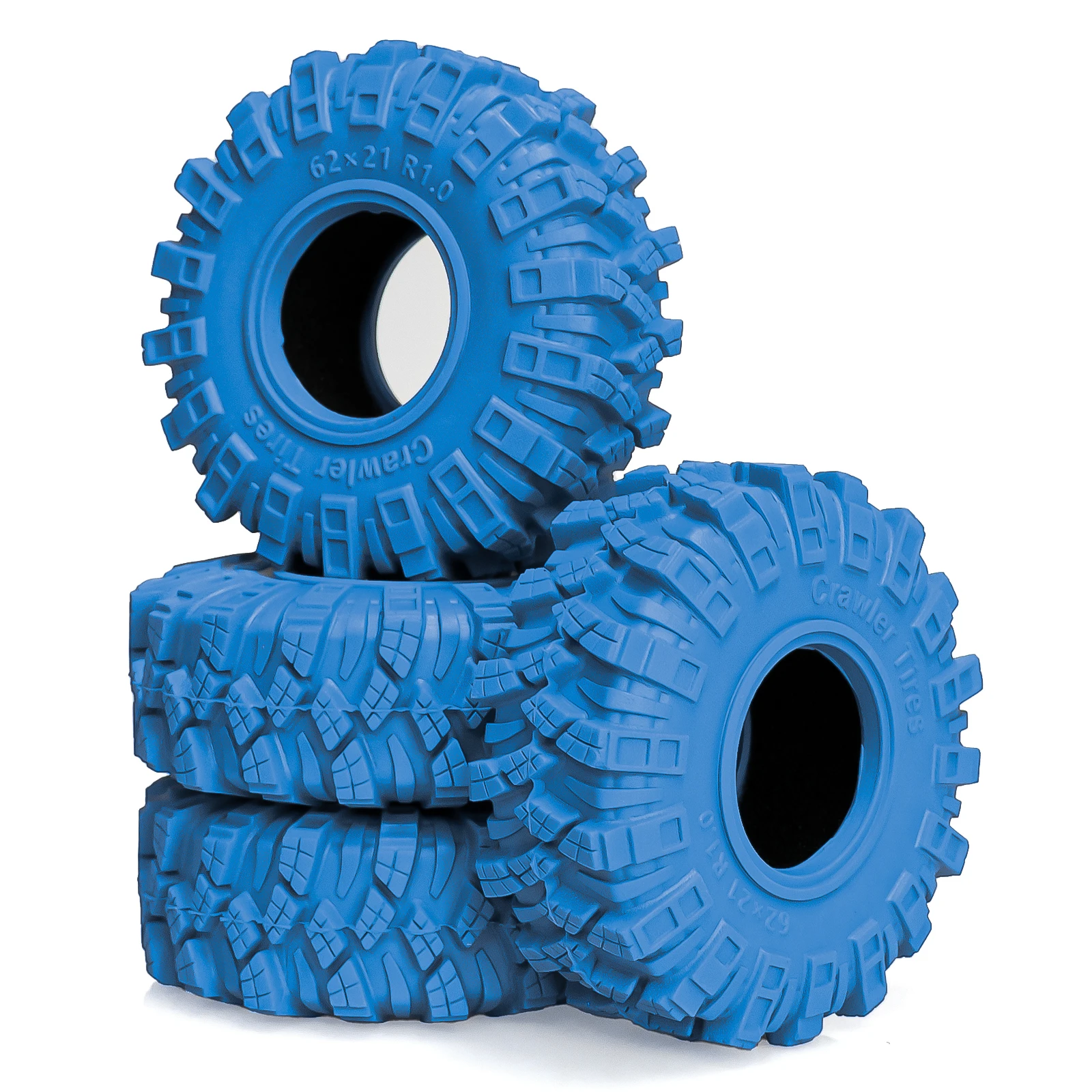 4pcs 1.0 Tires Soft High Grip Colored All Terrain Tire with Foam Insert for RC 1/18 1/24 Traxxas TRX4M SCX24 FCX24 Upgrade Parts