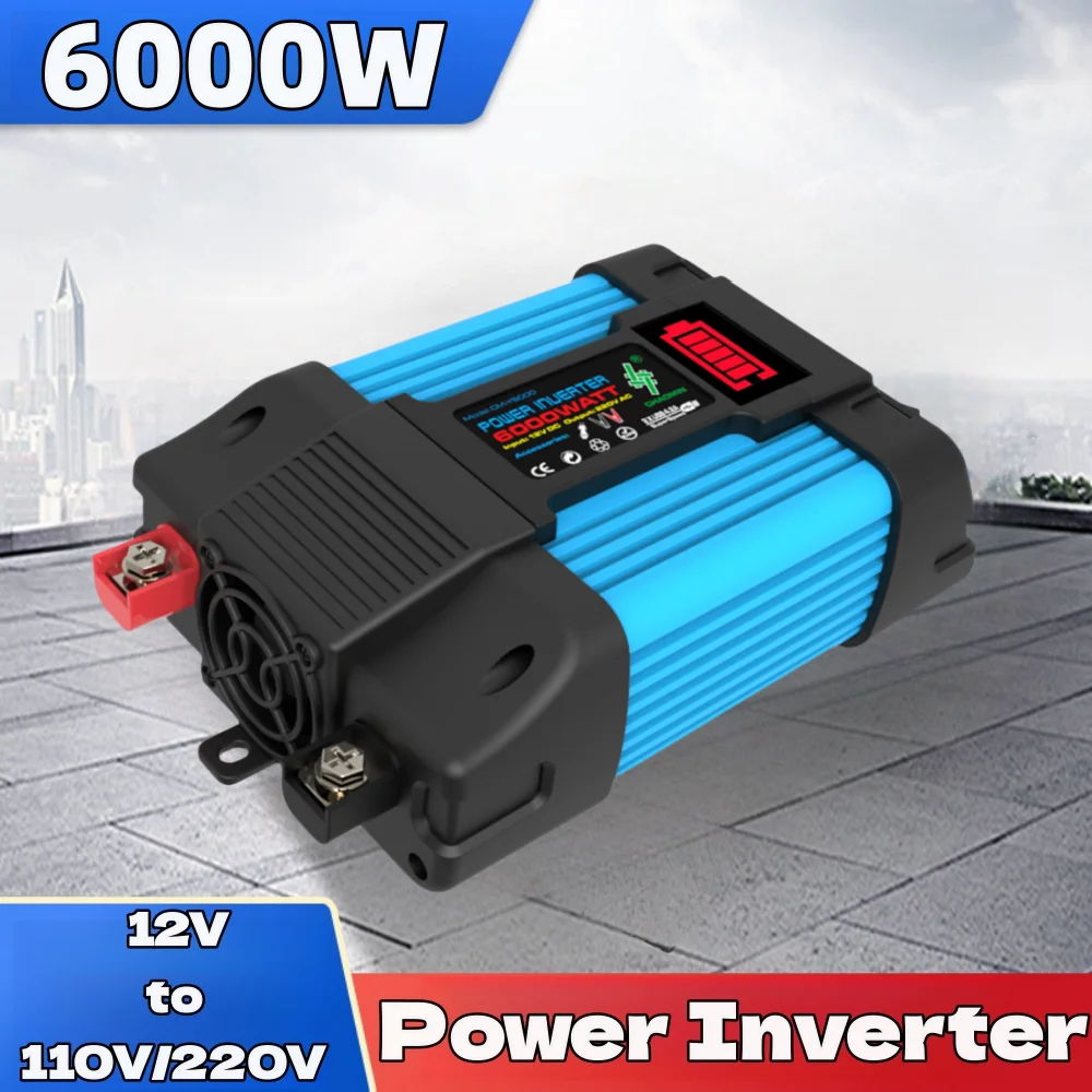 

Inverter 12V -110V/220V Correction Wave 6000W Transformer Converter Multifunctional Socket Car mounted Inverter Solar System