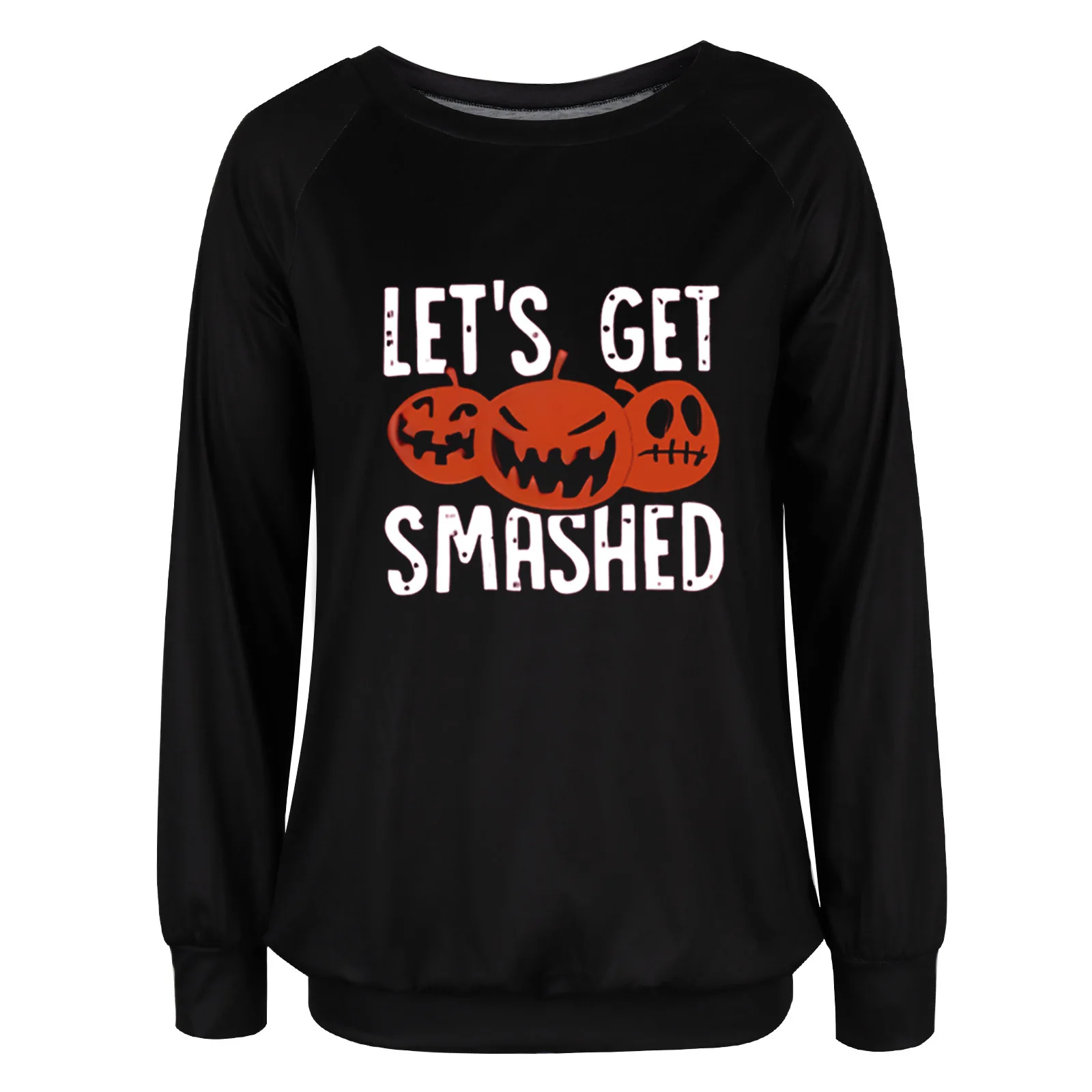 Funny Skull Print T Shirts Women Fashion Halloween Cute Clothes for Girls Y2K Streetwear Graphic Long Sleeve Tops Loose Casual