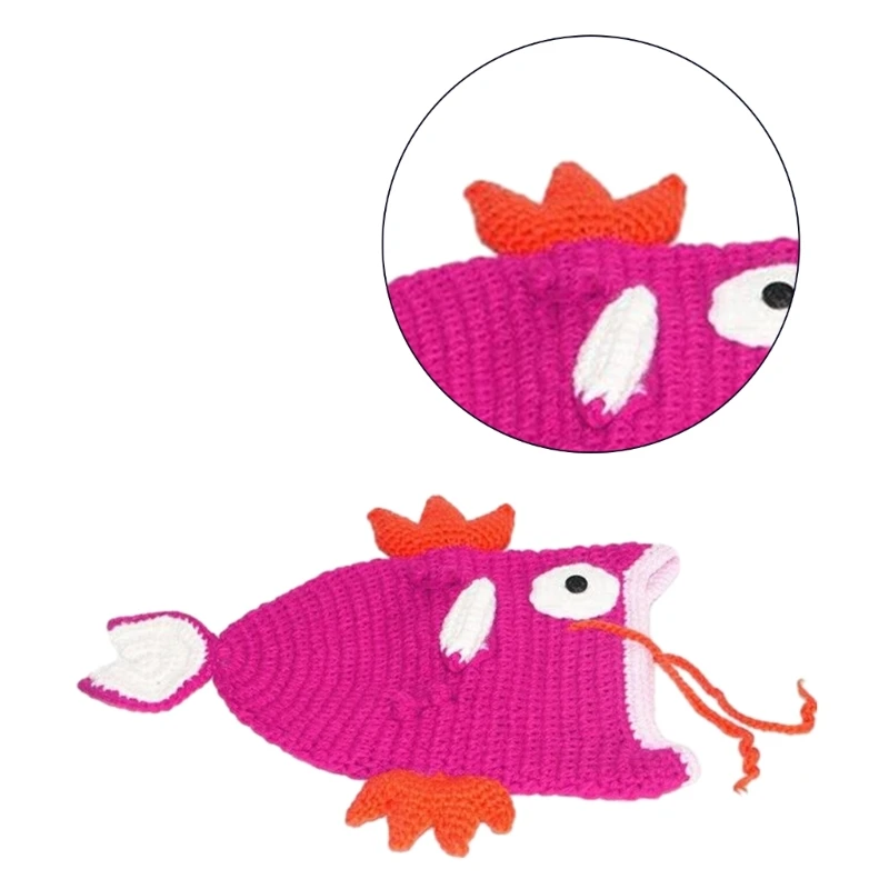 Party Hats Goldfish Adorkable Decorations Handmade Knitted Cartoon Photo Prop Hot Girl Cute Slouchy Crocheted Hat