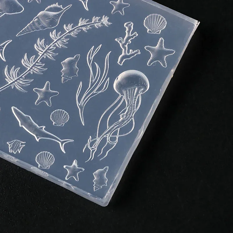 แม่พิมพ์ซิลิโคนนิ่มสำหรับทำเล็บลายเปลือกหอย แม่พิมพ์ซิลิโคน 3 มิติ ลายแกะสลักสไตล์มหาสมุทร สำหรับออกแบบเล็บ DIY อุปกรณ์ตกแต่งเล็บสำหรับร้านทำเล็บ