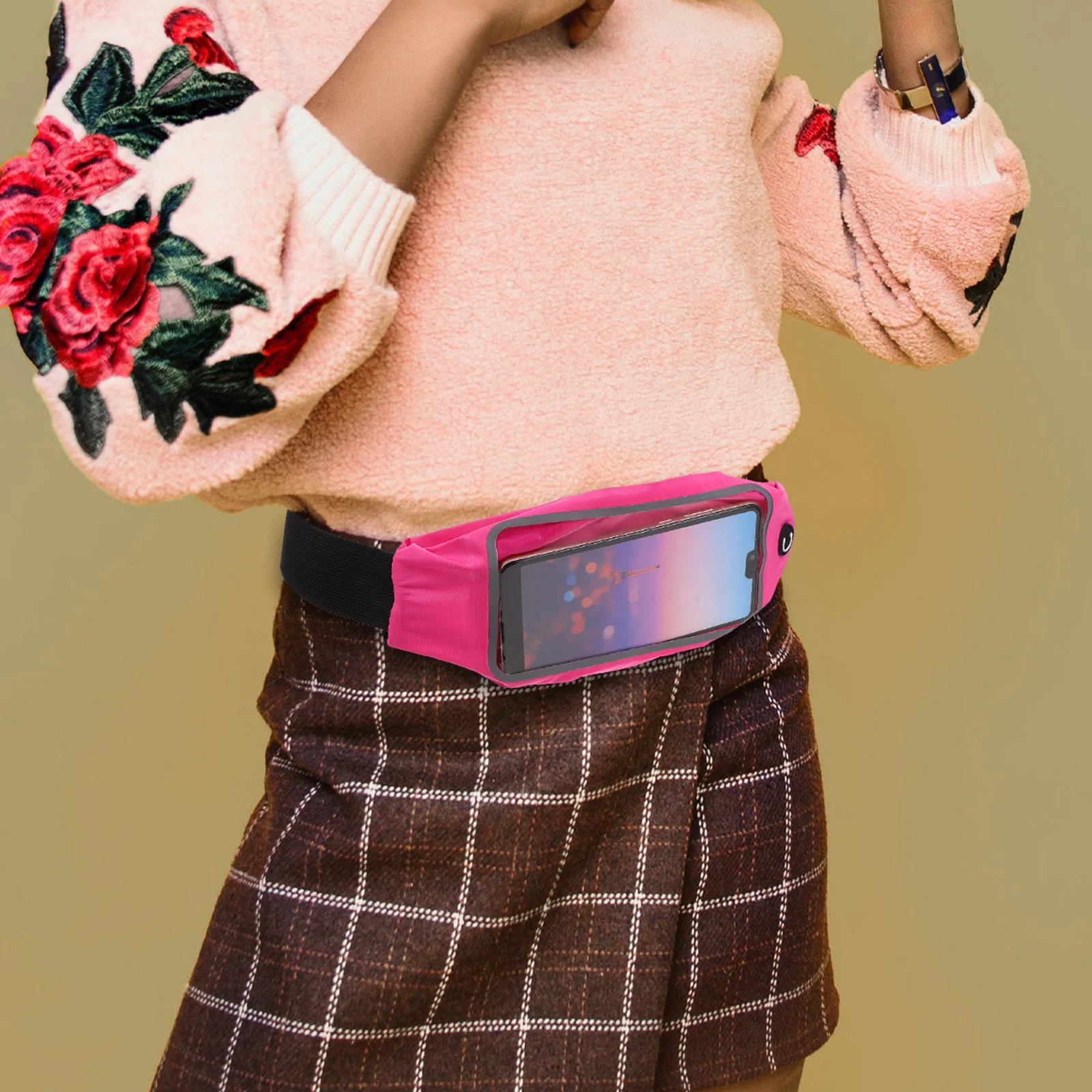 

Running Waist Pack with for Men Women Lightweight Nylon Belt Bag for Outdoor Sports