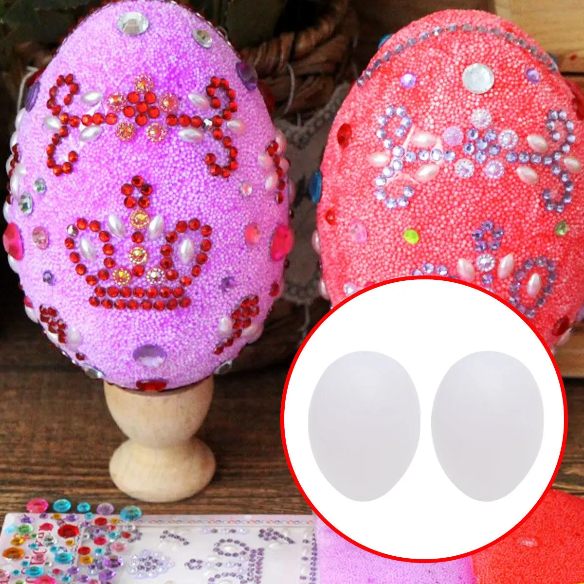 

50Pcs Graffiti Fake Pigeon Eggs Creative Simulation Hatch Control Egg Carrier Pigeon Decor Funny Realistic Design Non Toxic Safe
