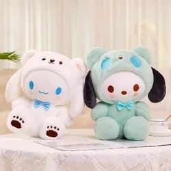 Sanrio 25Cm Kuromi Cinnamoroll Cross Dressing Peluche Bambola Hello Kitty Kawaii My Melody Anime Cartoon Peluche Giocattolo Regali Di Natale