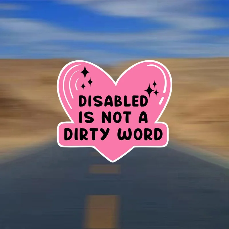 1pc Empowering Disabled Pride Vinyl Decal - End Ableism, Accessible Future Graphic for Car Bumper, Helmet & Phone