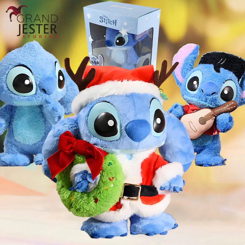 

Disney Original Garage Kit Lilo & Stitch Cute Velvet Stitch 240mm Anime Action Figures Toys for Boys Gift Model Ornaments