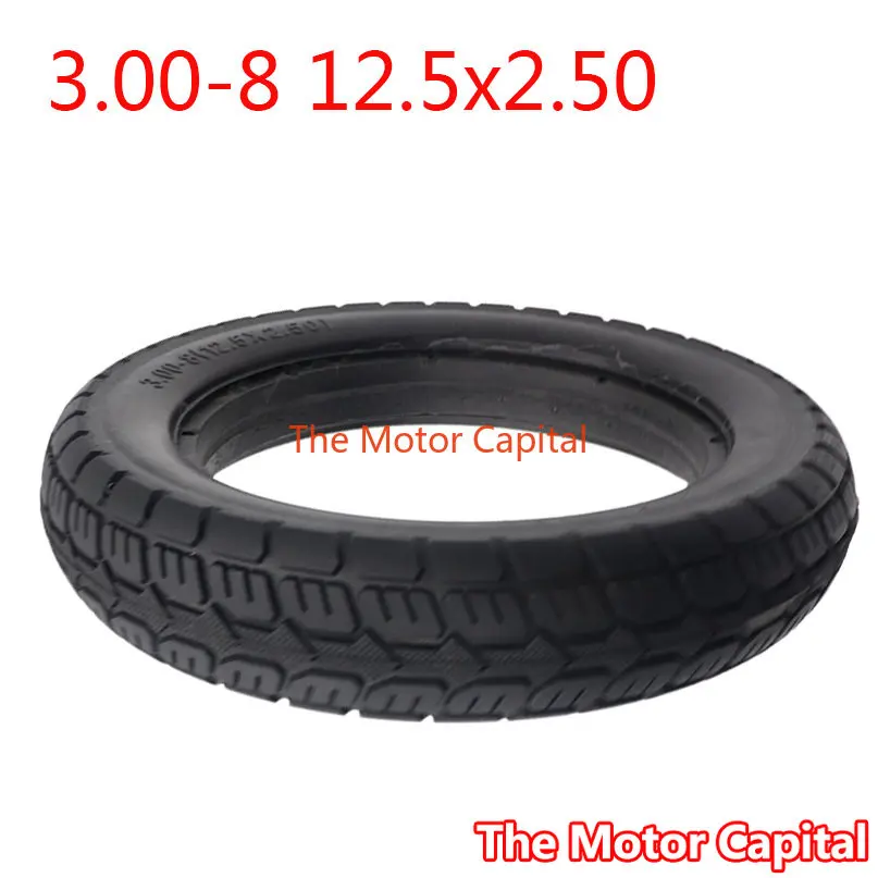 3.00-8 12.5X2.50 tubeless solid tyre elastic tire for Mini Motorcycle Electric vehicles suitable  hub groove width of 30-35MM