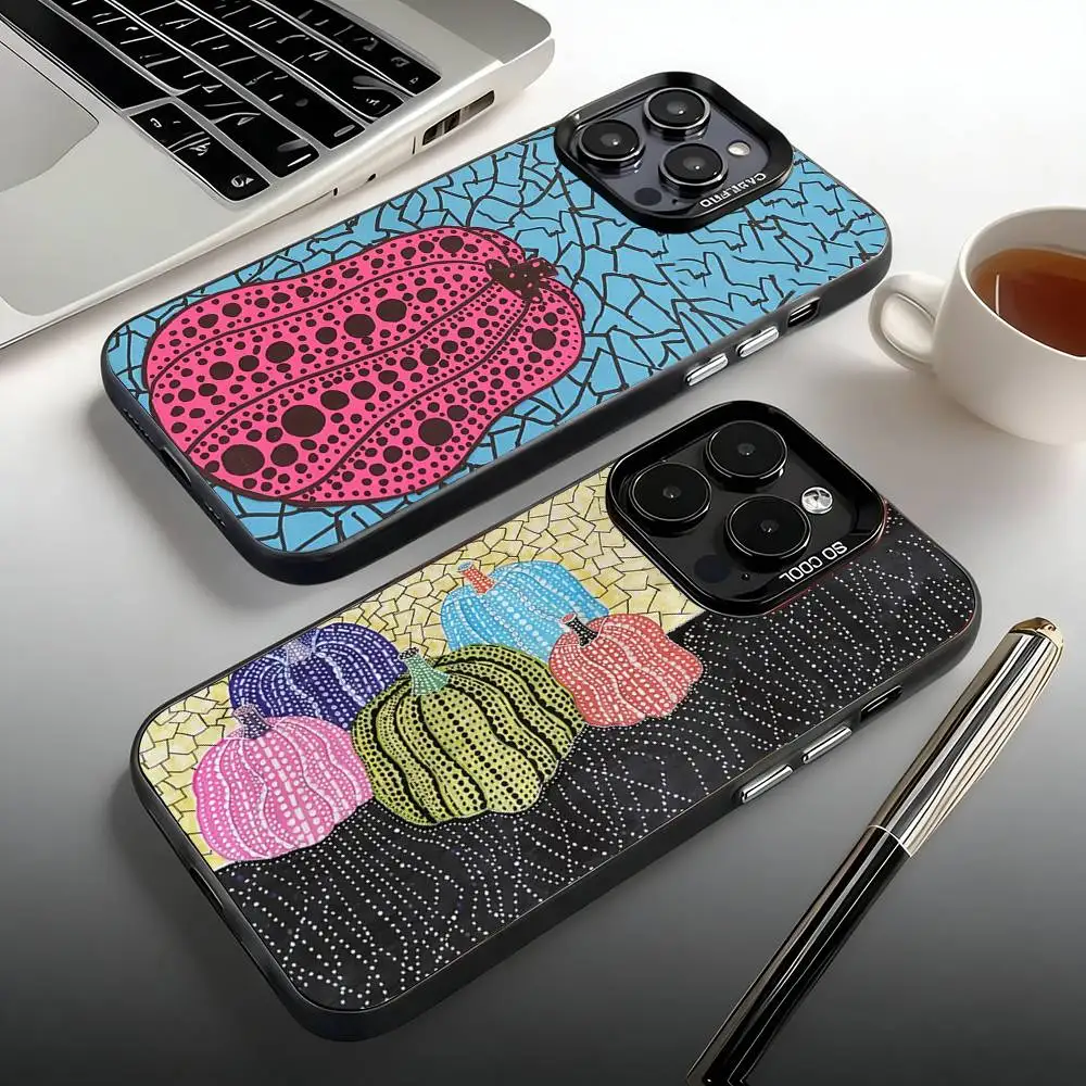 

Yayoi Kusama Pumpkin Phone Case For iPhone 17,16,15,14,13,12,11,Pro,Max,Plus,Mini,SE,Air Candy Matte Shockproof Cover