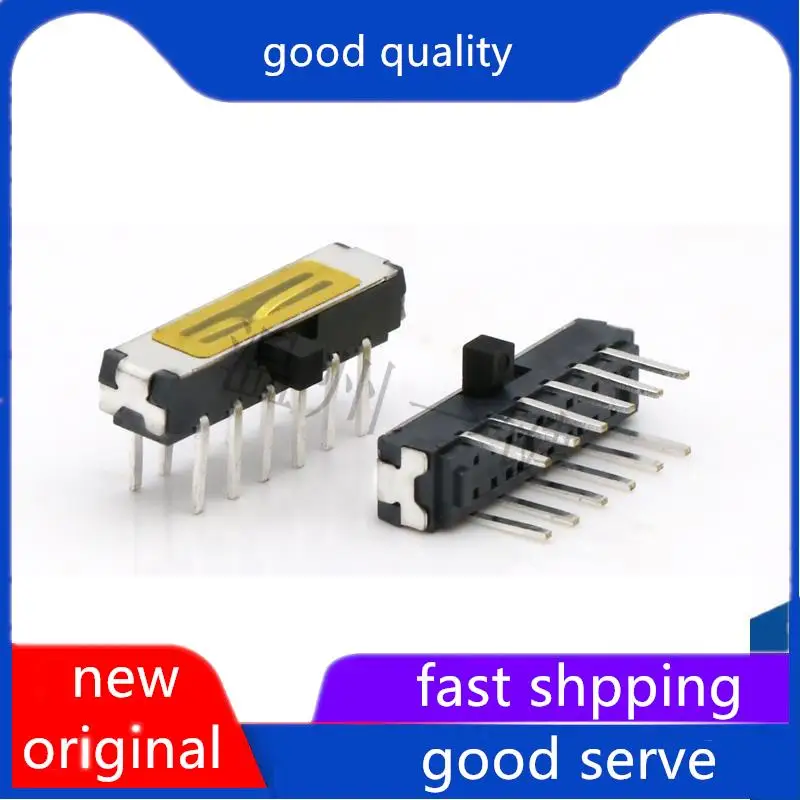 10pcs original new MSK-42D01 mini small toggle 12 pin 2-speed horizontal plug-in sliding switch with card slot film power switch