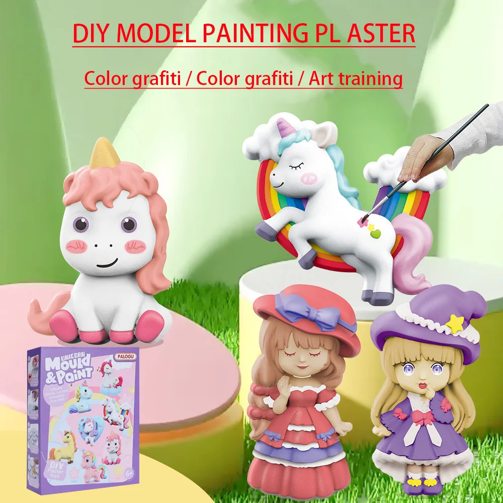 Plaster Figurines To Paint Paintable Art Activity Set Kids Plaster Crafts Toys Baby Party Supplies Color Graffiti Art Training