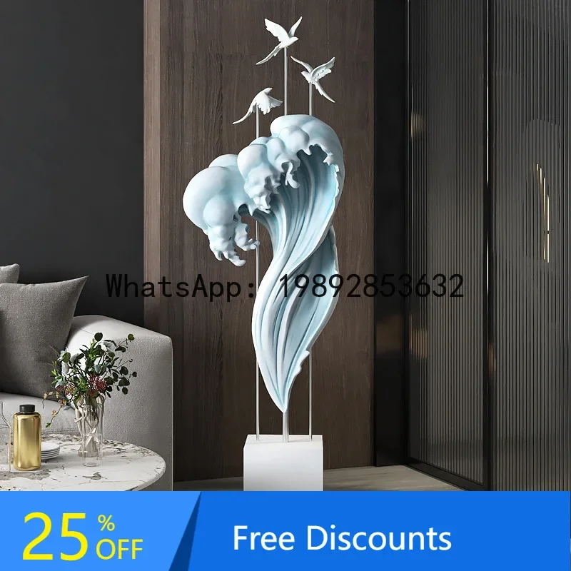 B1 Light Luxury Large Floor Ornament For Living Room Home Decor Sofa TV Cabinet Side Office Opening Housewarming Gift