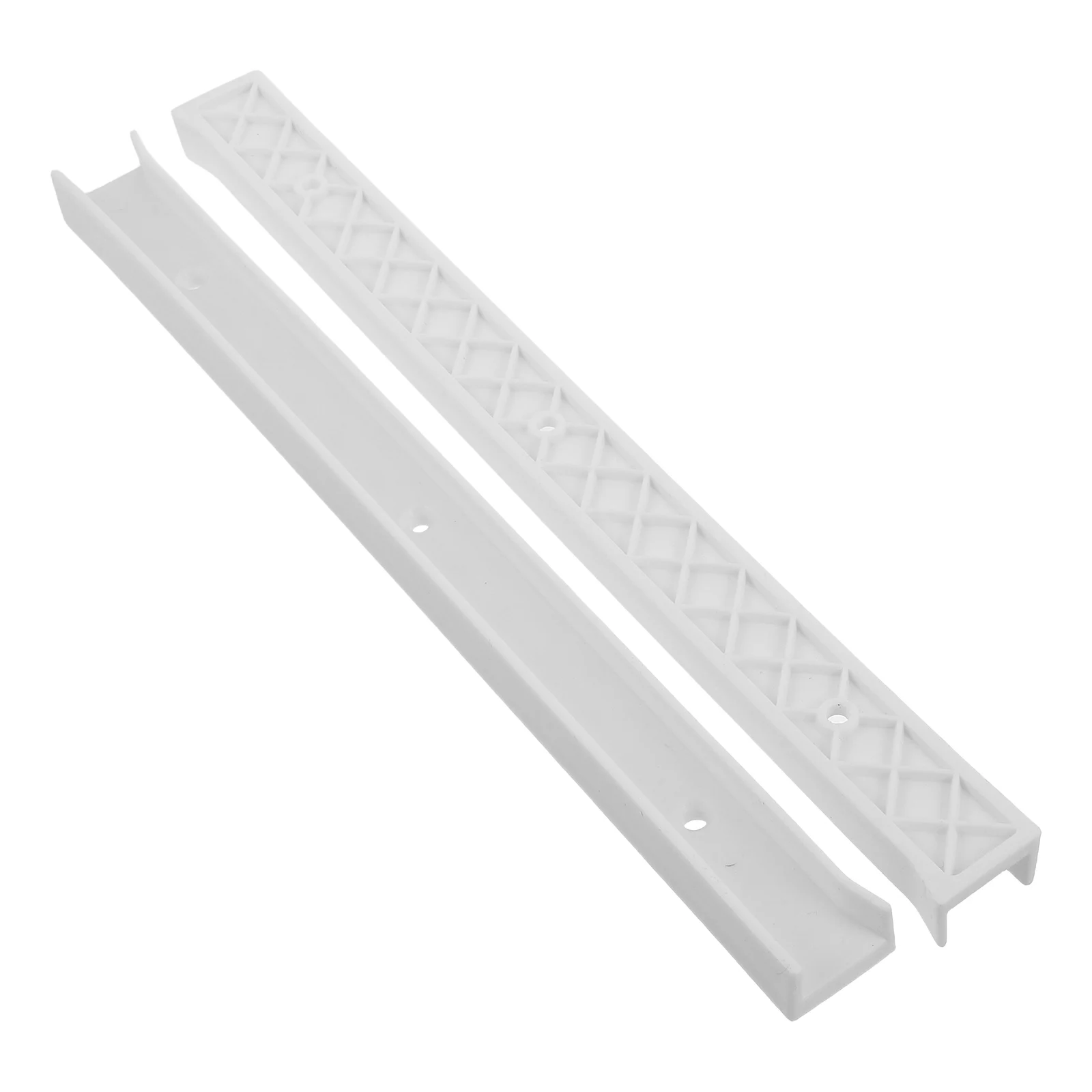 

White Plastic Drawer Slides Replacement Cabinet Storage Mount Guide Rails Full Extension Slides Home Office Furniture Diy