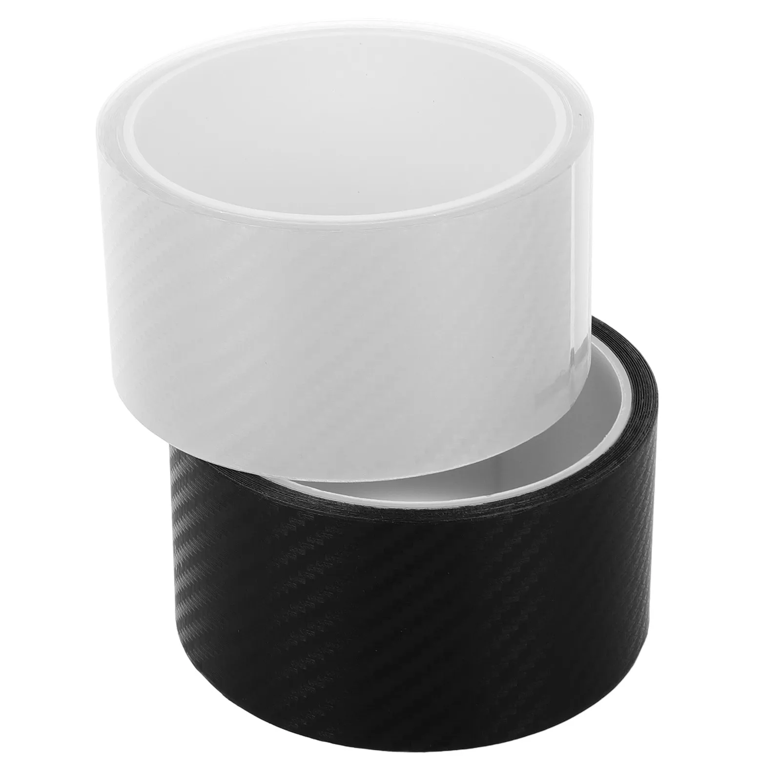 2Pcs Car Door Edge Guards 3D Matte Black Carbon Fiber Scratch Protection Trim Strip Sill Protector Car Door Seal Strip