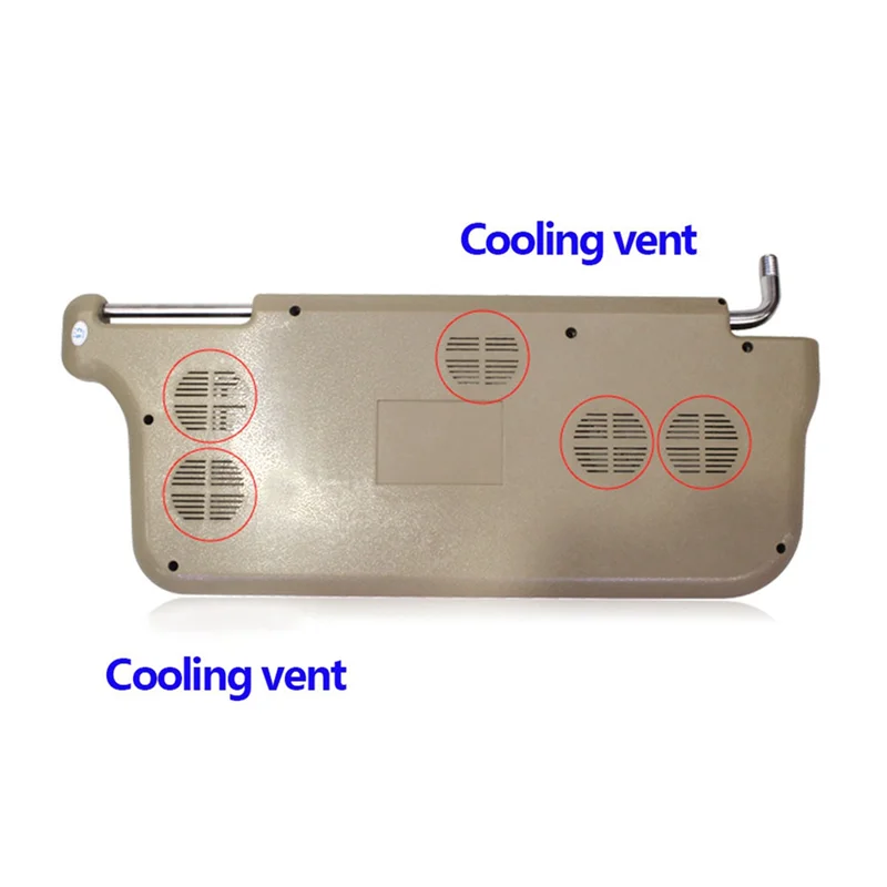 

A040-7Inch Beige Car Right Sun Visor Rear View Mirror Screen LCD Monitor 2 Channel Video Replacement