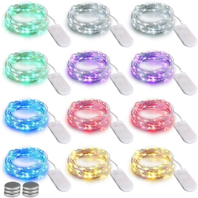 

5 шт./10 шт. сказочный свет светодиодные гирлянды с батареей для использования в помещении и на открытом воздухе гирлянды для свадьбы, дома, рождественской вечеринки, украшения «сделай сам»