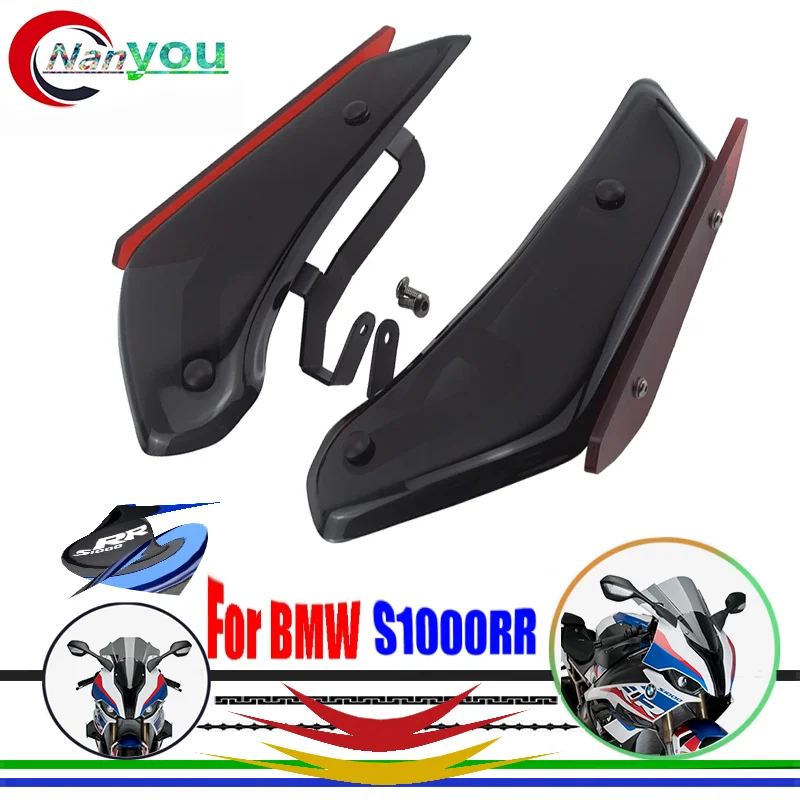 S 1000 RR Motorcycle Downforce Sport Side Spoilers Aerodynamic Wing Deflector Fairing Guard For BMW S1000RR 2019-2022 S1000 RR