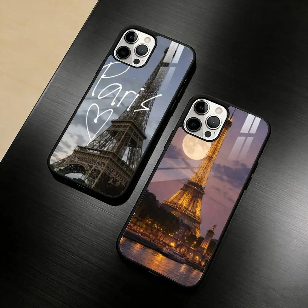 

Paris Eiffel Tower Phone Case For iPhone 17,16,15,14,13,12,Plus,Pro,Max For Magnetic Wireless Charge