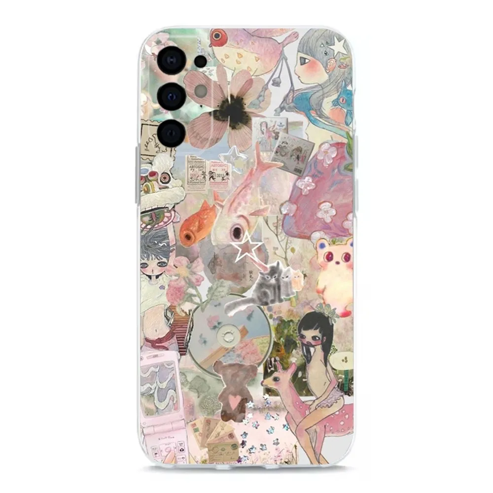Aya Takano Japanese painter Phone Case  For Samsung S30,S23,S21,S22,S20 Ultra,S20 FE lite,S10,S9,S8PIus Transparent Shell