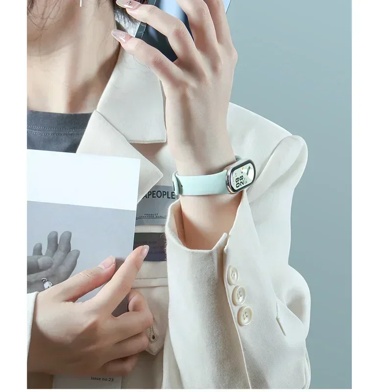 Sport Watch band For Xiaomi Mi band 10-NFC Strap Replacement miband10 Bracelet waterproof silicone smart mi band 9-8 Accessories image 5