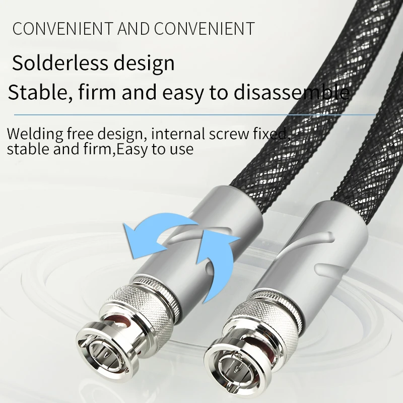 Sterling Silver 12G Fever HIFI 50 euro 75 euro BNC 10M Clock cable Digital coaxial cable HD cable