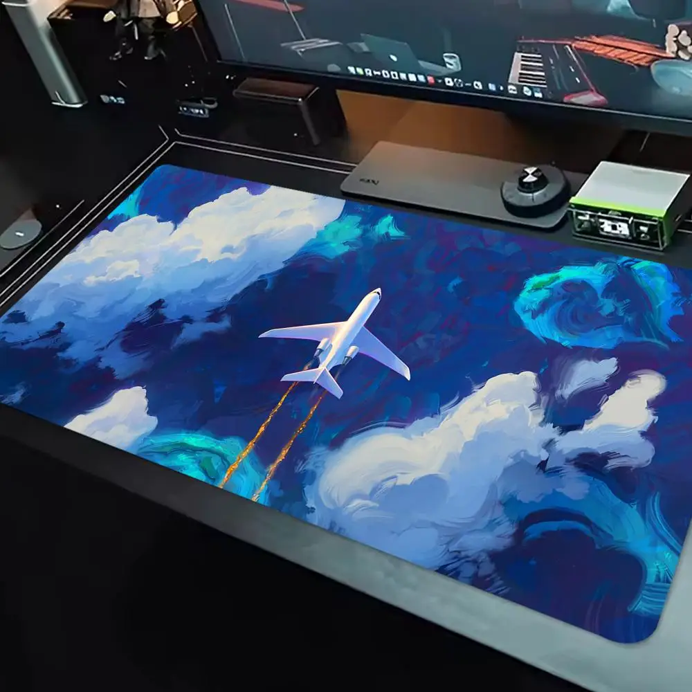 Large Aviation Airplane Pads Gamer Mouse Pad 900X400 Xxl Mousepad Aircraft Computer Table Surface Carpet Plane Gaming Desk Mat
