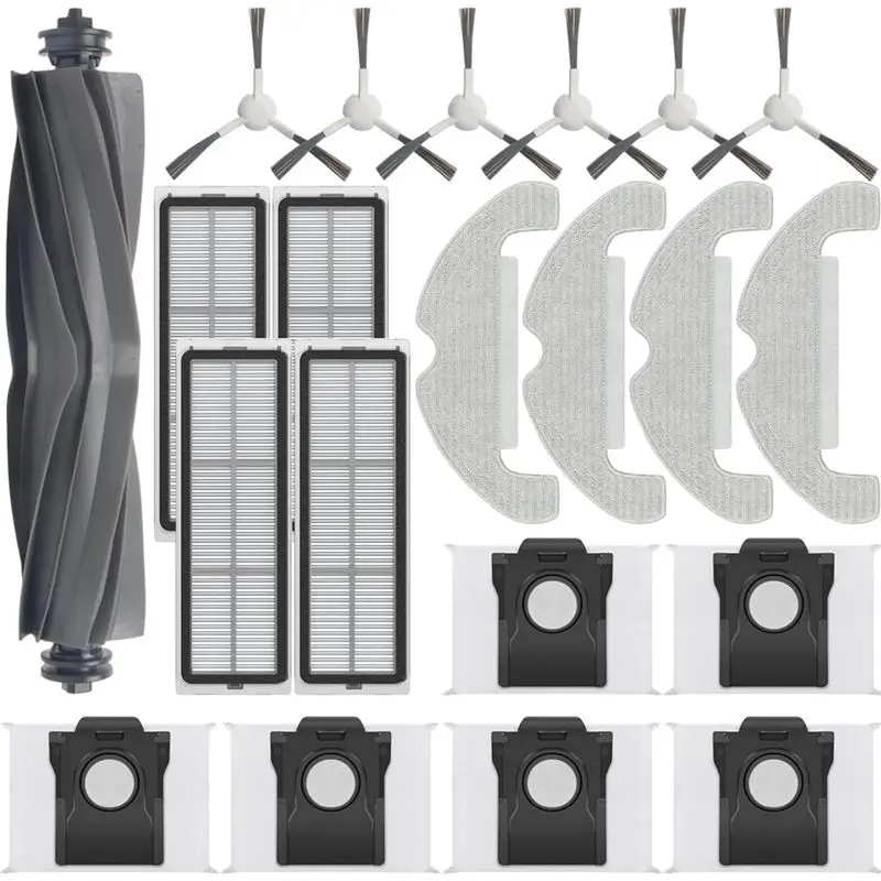 

Аксессуары для робота-пылесоса B53C для Dreame D10 Plus Gen 2 — основная и боковые щетки, HEPA-фильтры, салфетки для уборки, мешки для сбора пыли